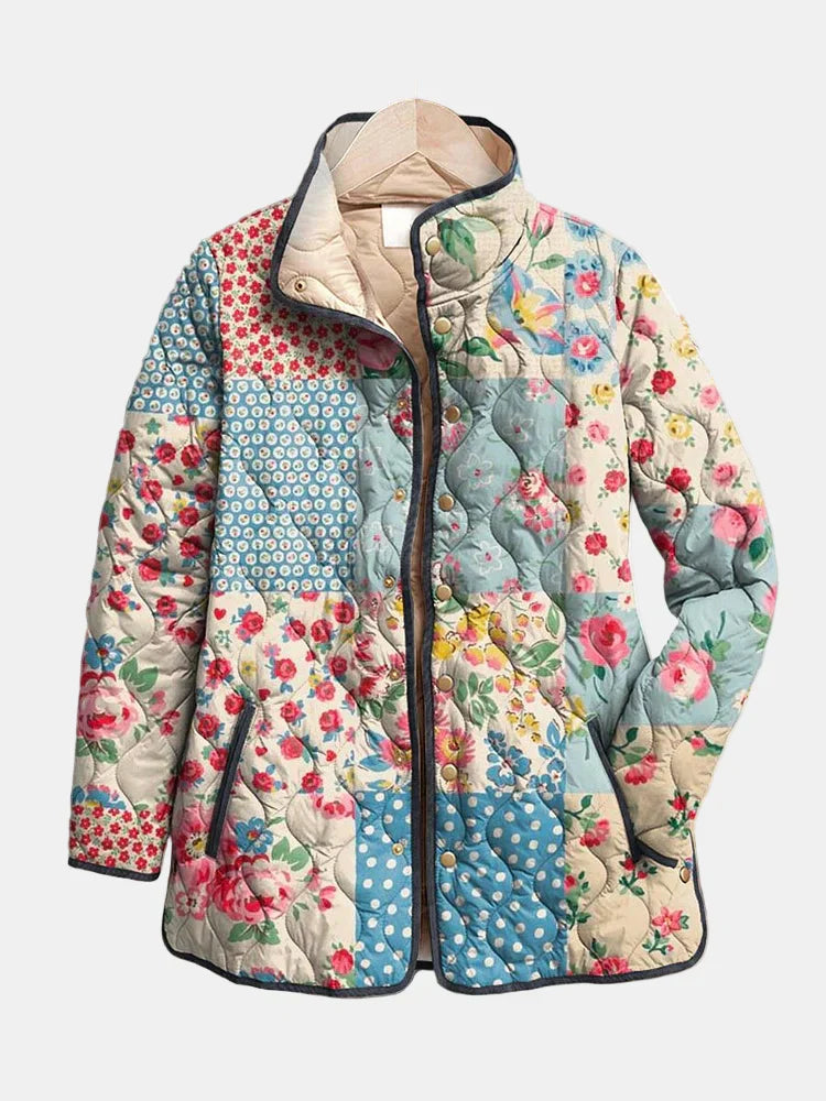 Liora | Charming Floral Quilted Jacket – Avera London