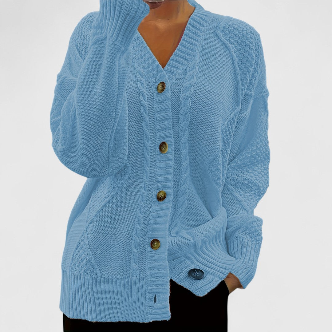 Frida - Elegant V-Neck Cardigan