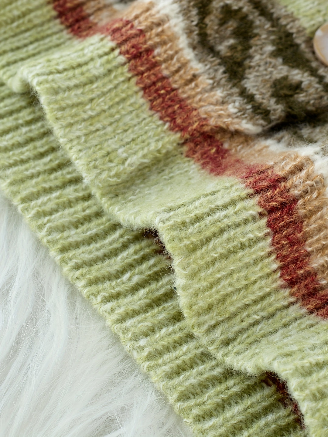 Elora Vintage Color-Block Cardigan