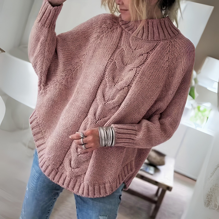 Lorette - Elegant Cable Knit Sweater