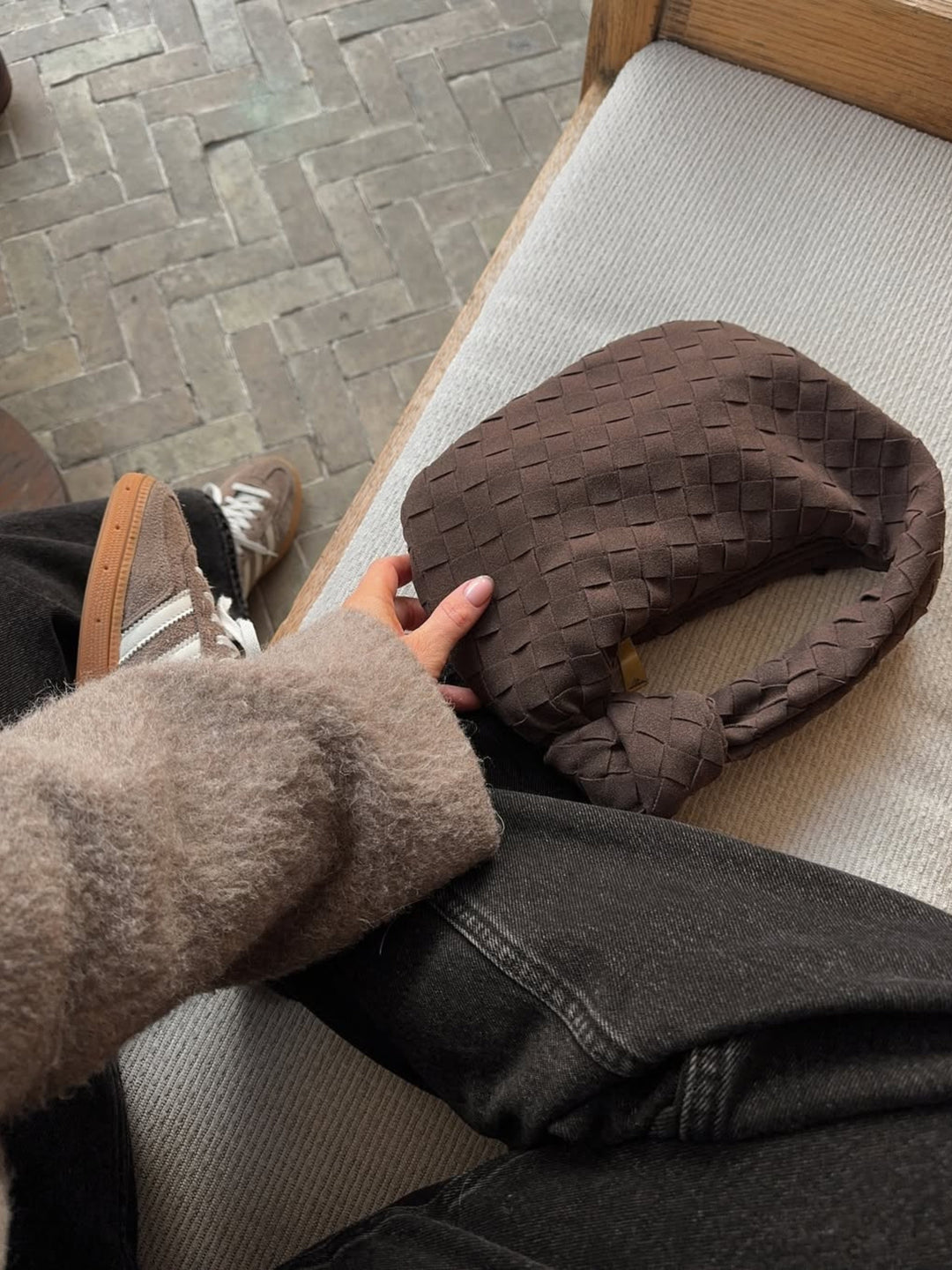 Renee | Soft Braided Mini Suede Bag