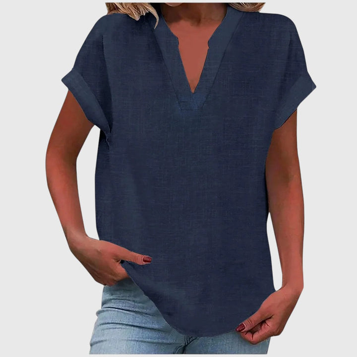 Dee - Relaxed V-Neck Blouse