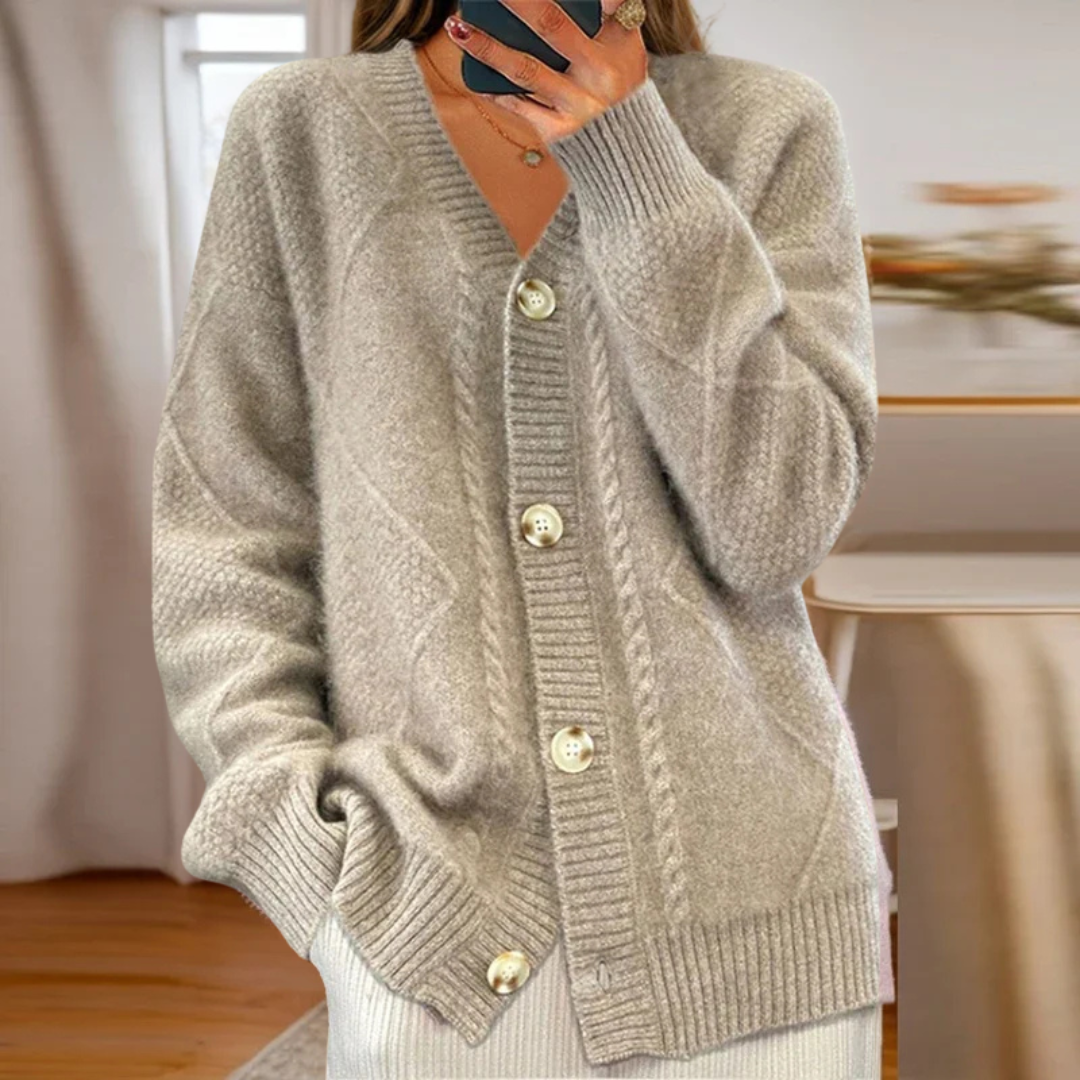 Rose - Cable-Knit Cardigan