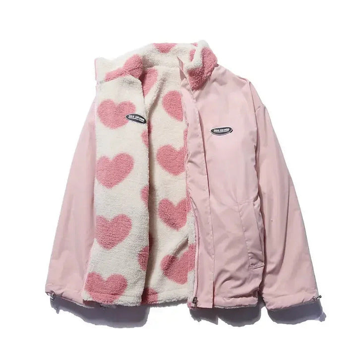 Dianne – Reversible Heart-Print Comfort Jacket