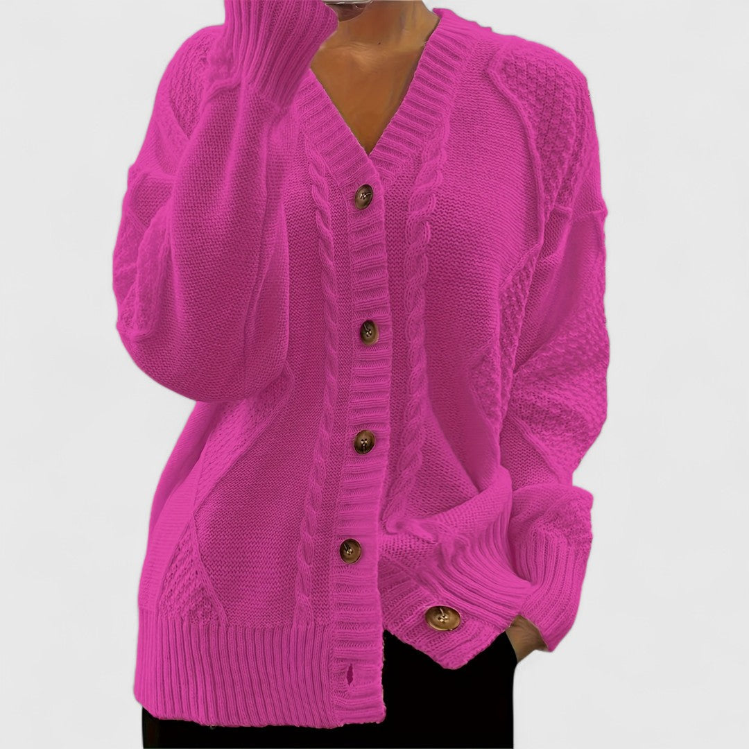 Frida - Elegant V-Neck Cardigan