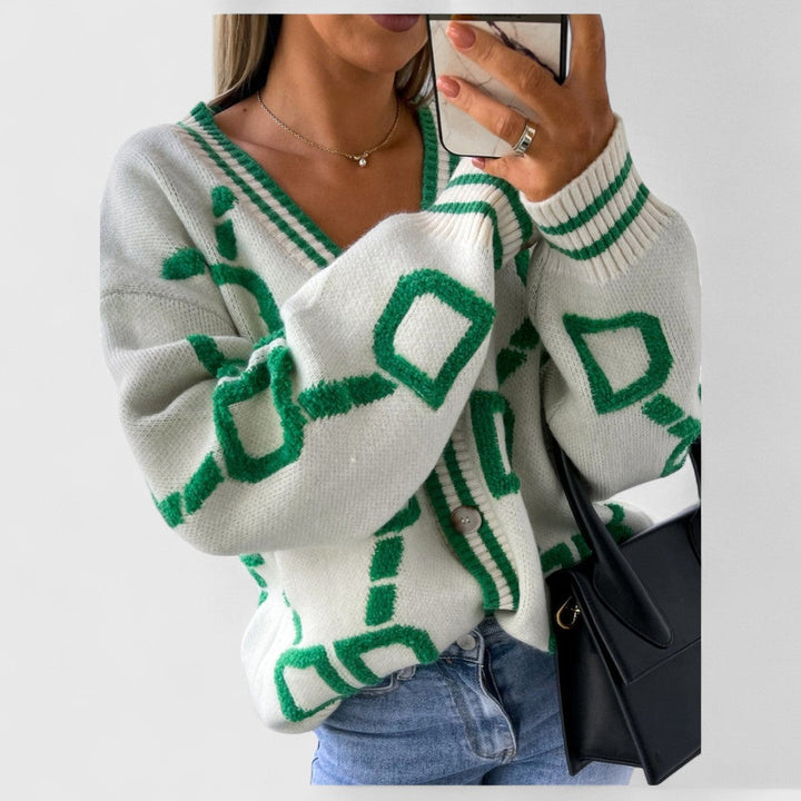 Cristine - Block Knit Cardigan