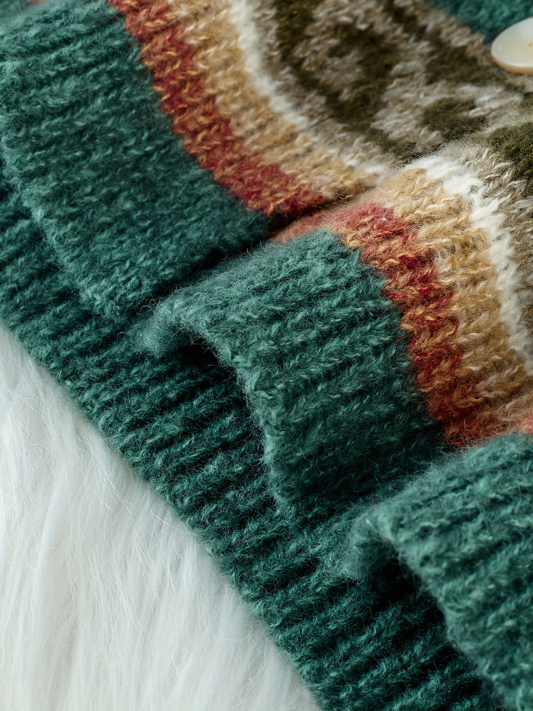 Elora Vintage Color-Block Cardigan